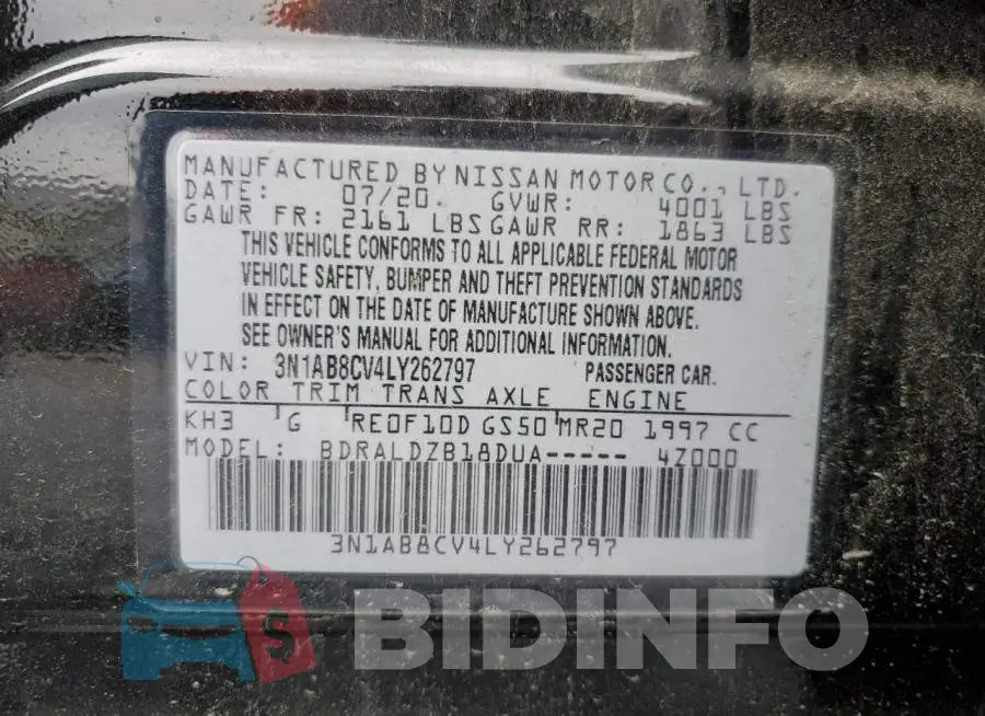 3N1AB8CV4LY262797 Photo# 10