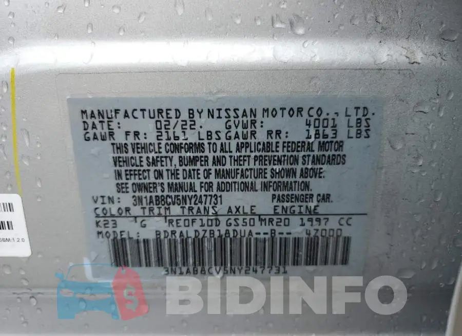 3N1AB8CV5NY247731 Photo# 10