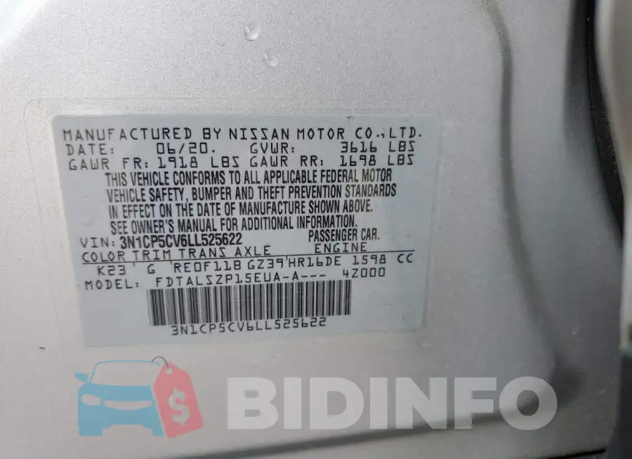 3N1CP5CV6LL525622 Photo# 12