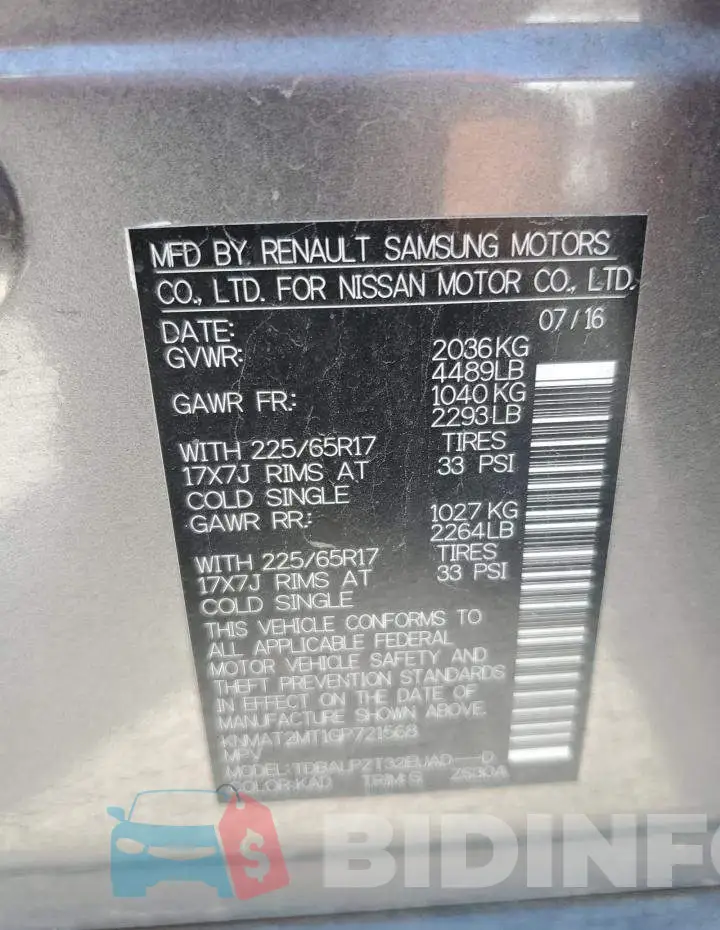 KNMAT2MT1GP721568 Photo# 10