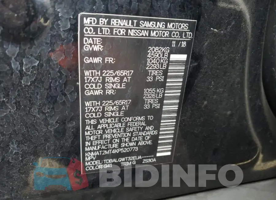 KNMAT2MT4KP520773 Photo# 10