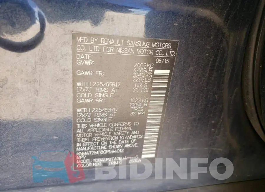 KNMAT2MT8GP594012 Photo# 10