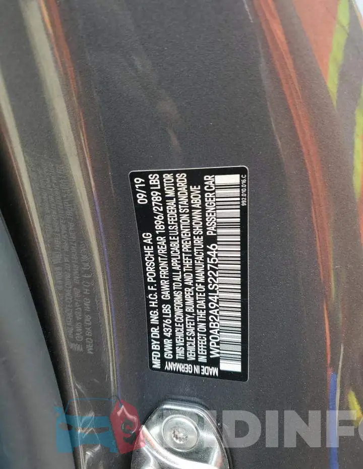 WP0AB2A94LS227546 Photo# 10