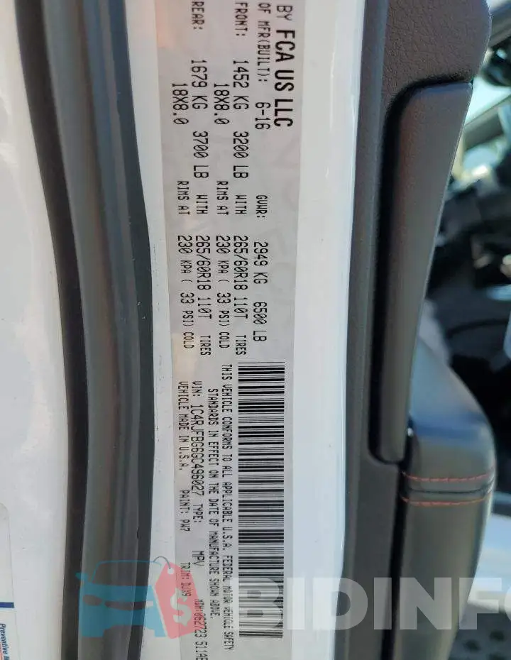 1C4RJFBG6GC496027 Photo# 10