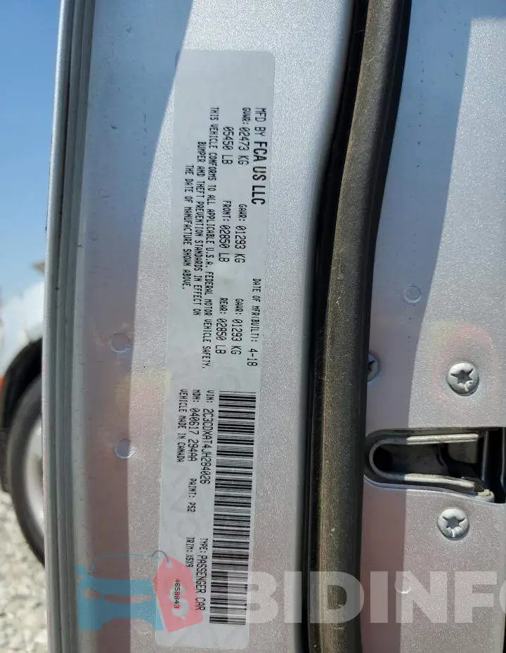 2C3CDXAT4JH284026 Photo# 10
