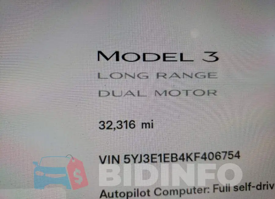 5YJ3E1EB4KF406754 Photo# 8