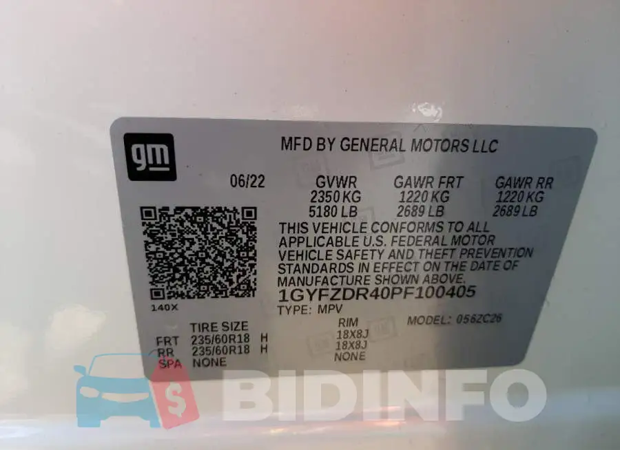 1GYFZDR40PF100405 Photo# 10