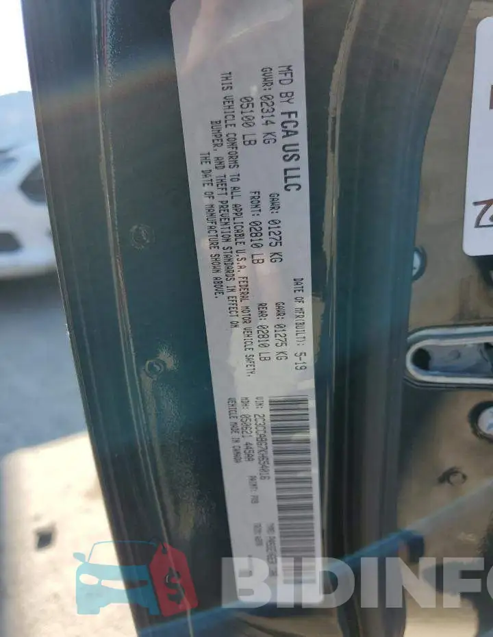 2C3CCABG7KH654016 Photo# 10