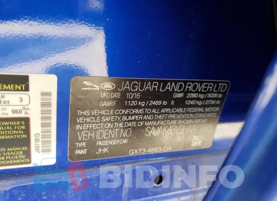 SAJAK4BV9HA971813 Photo# 10