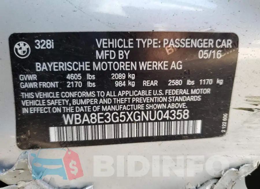 WBA8E3G5XGNU04358 Photo# 10