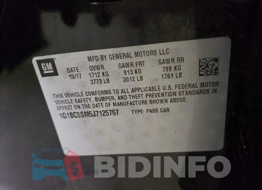 1G1BC5SM5J7125767 Photo# 10