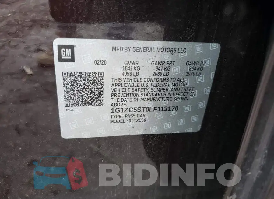 1G1ZC5ST0LF113170 Photo# 10