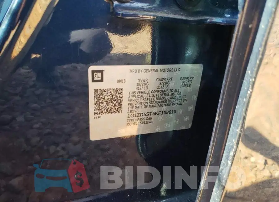1G1ZD5ST5KF108610 Photo# 10