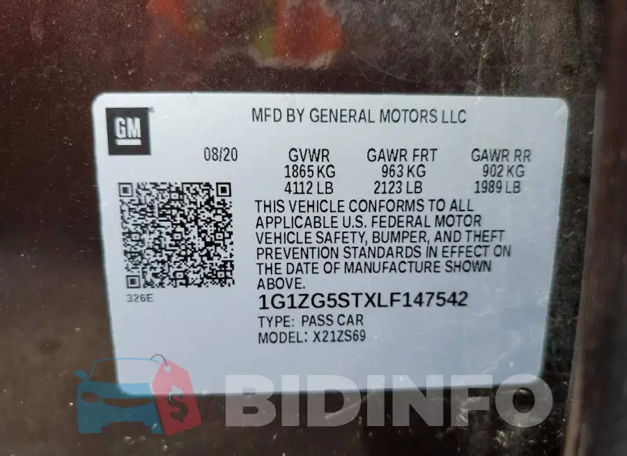 1G1ZG5STXLF147542 Photo# 10