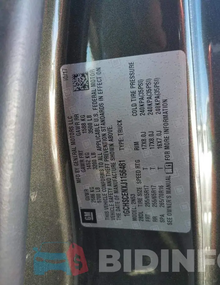1GCHSCENXJ1156481 Photo# 10