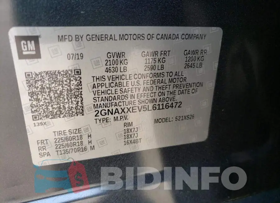 2GNAXXEV5L6116472 Photo# 10