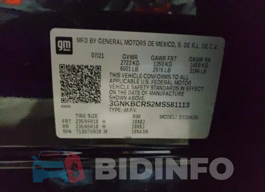3GNKBCRS2MS581113 Photo# 10