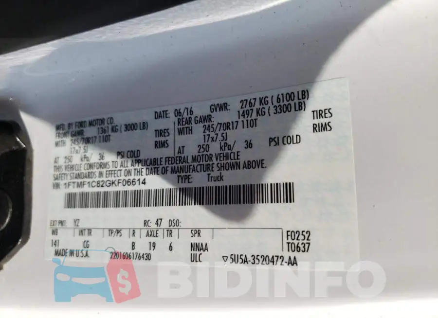 1FTMF1C82GKF06614 Photo# 10