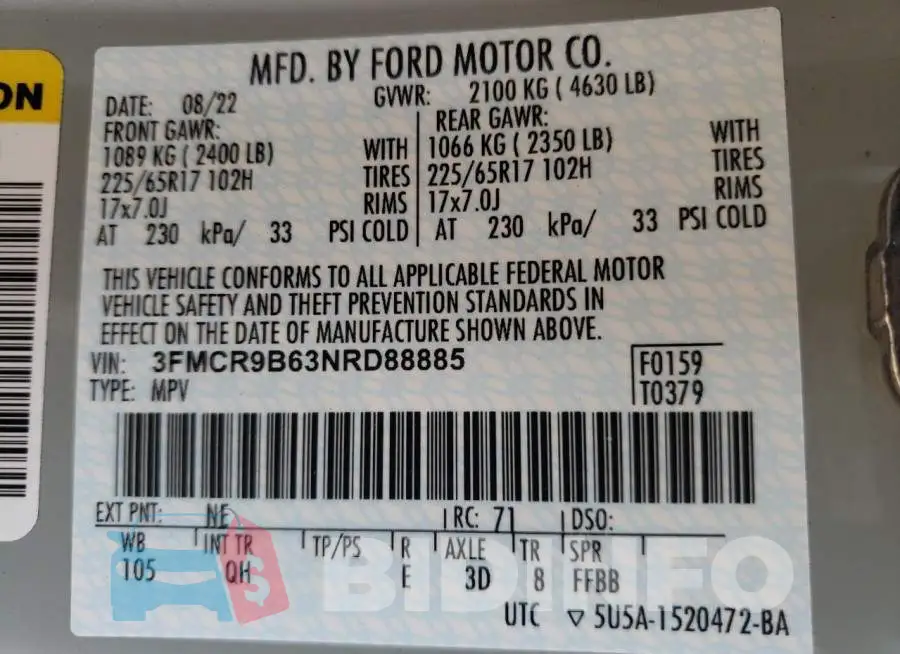 3FMCR9B63NRD88885 Photo# 10