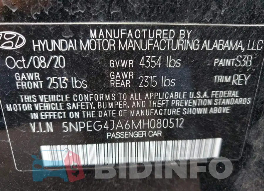 5NPEG4JA6MH080512 Photo# 10