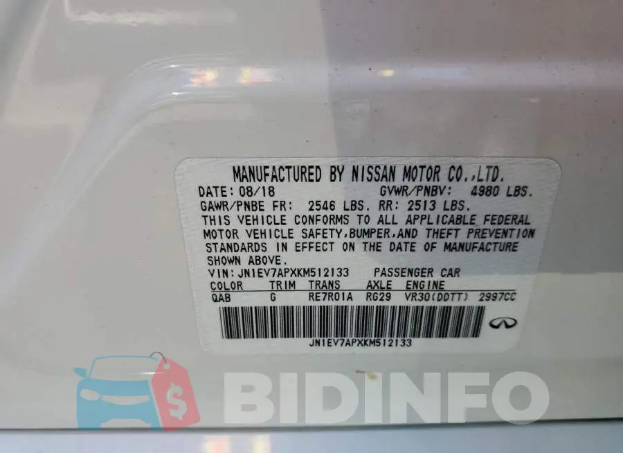 JN1EV7APXKM512133 Photo# 10