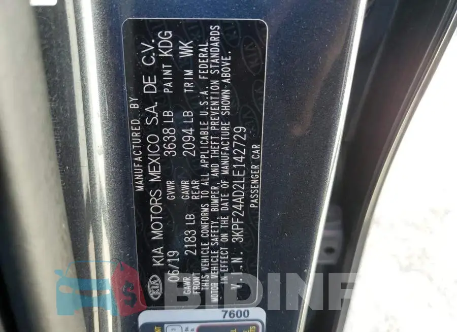 3KPF24AD2LE142729 Photo# 10