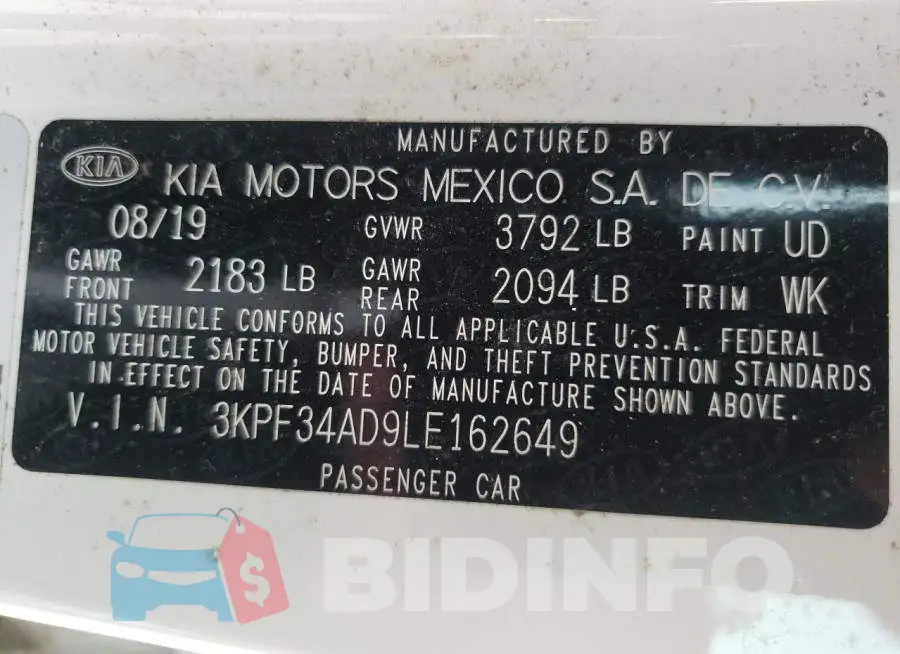 3KPF34AD9LE162649 Photo# 10