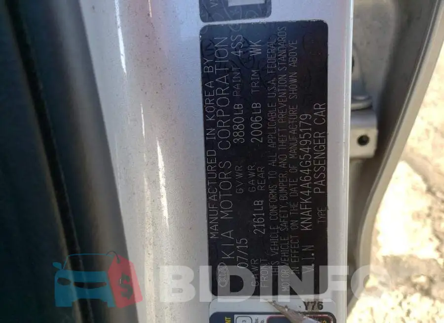 KNAFK4A64G5495179 Photo# 10