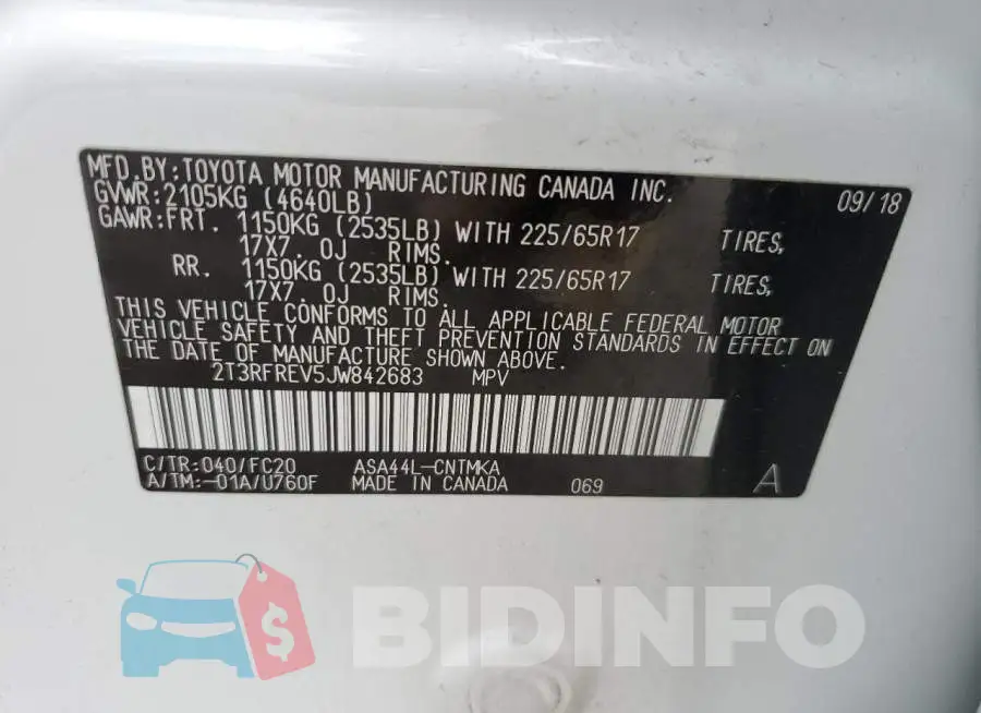 2T3RFREV5JW842683 Photo# 10