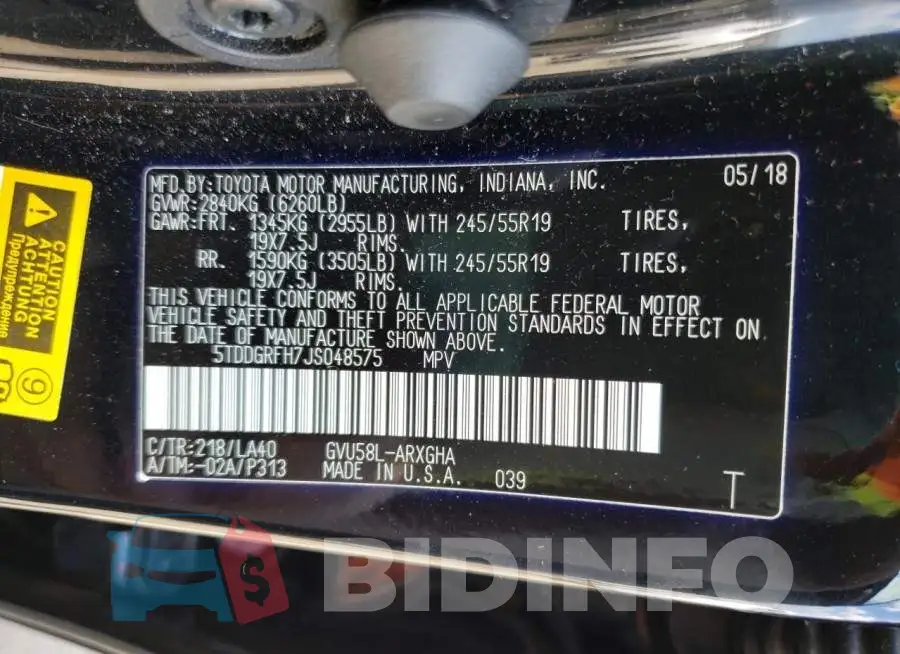 5TDDGRFH7JS048575 Photo# 10
