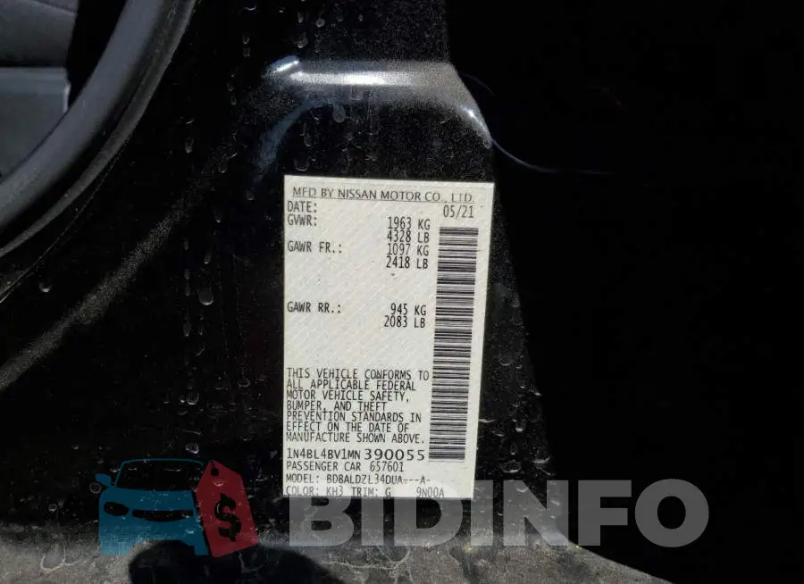 1N4BL4BV1MN390055 Photo# 12