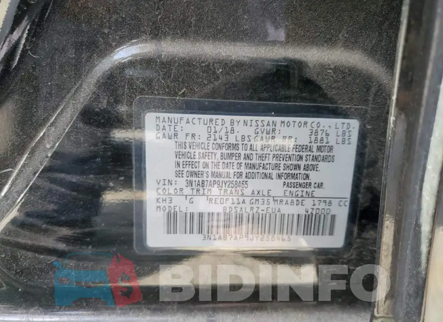 3N1AB7AP9JY258465 Photo# 10