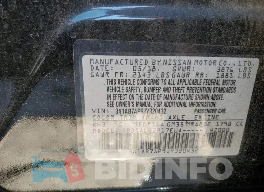3N1AB7AP9JY320432 Photo# 10