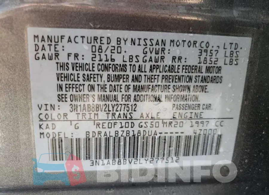 3N1AB8BV2LY277512 Photo# 10