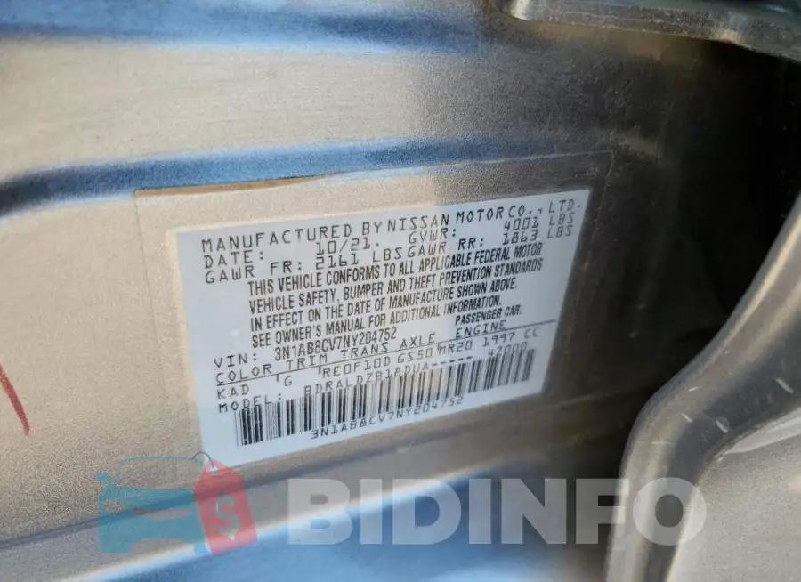 3N1AB8CV7NY204752 Photo# 10