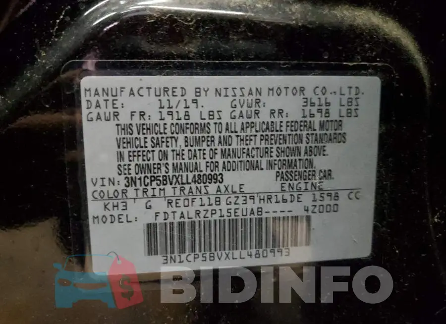 3N1CP5BVXLL480993 Photo# 10