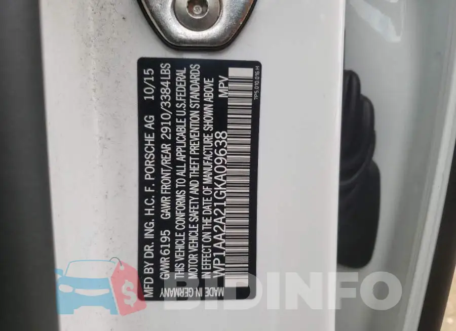 WP1AA2A21GKA09638 Photo# 10