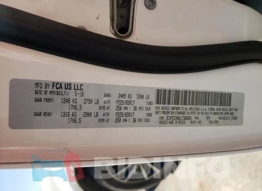 3C4PDCAB6JT386061 Photo# 10