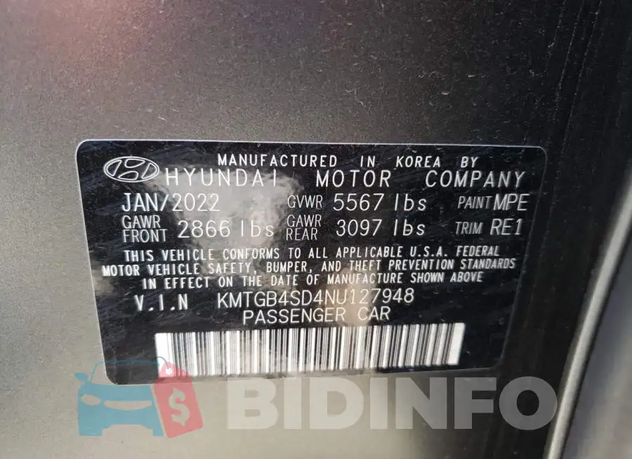 KMTGB4SD4NU127948 Photo# 10