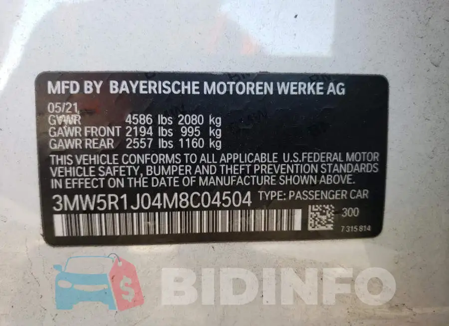 3MW5R1J04M8C04504 Photo# 10