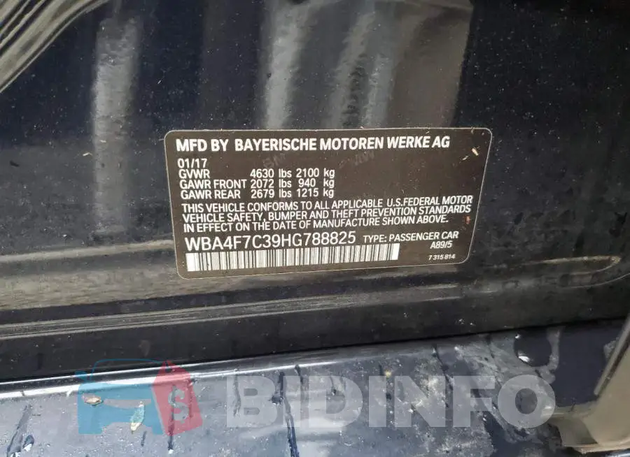 WBA4F7C39HG788825 Photo# 10