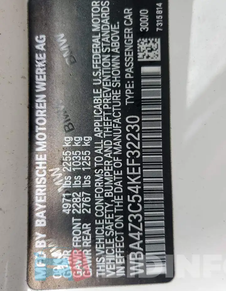 WBA4Z3C54KEF32230 Photo# 10