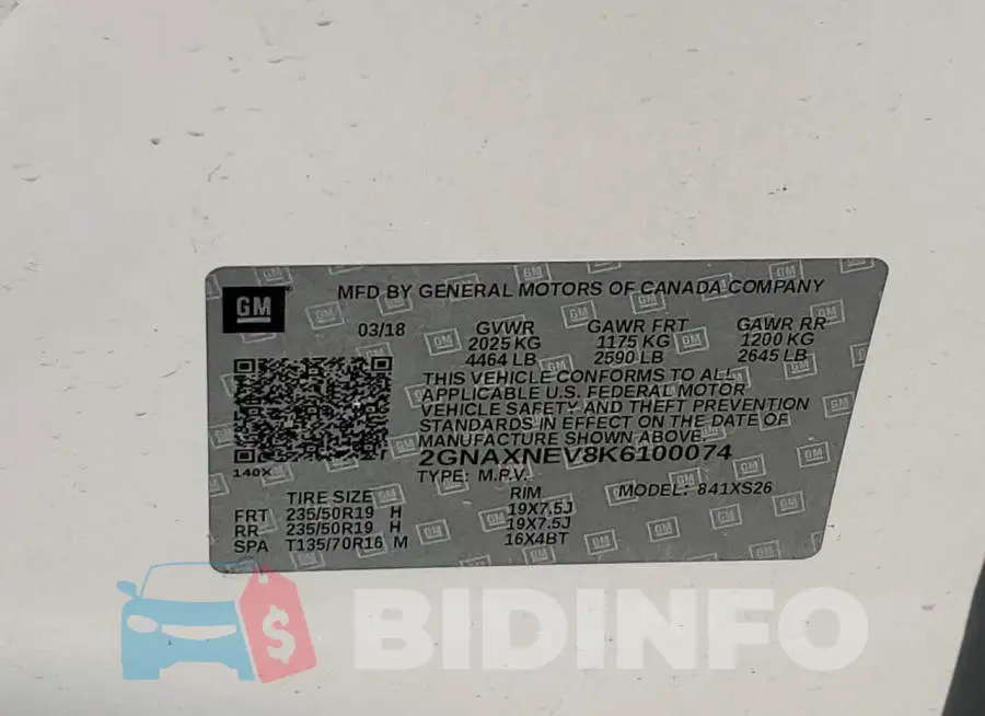 2GNAXNEV8K6100074 Photo# 10