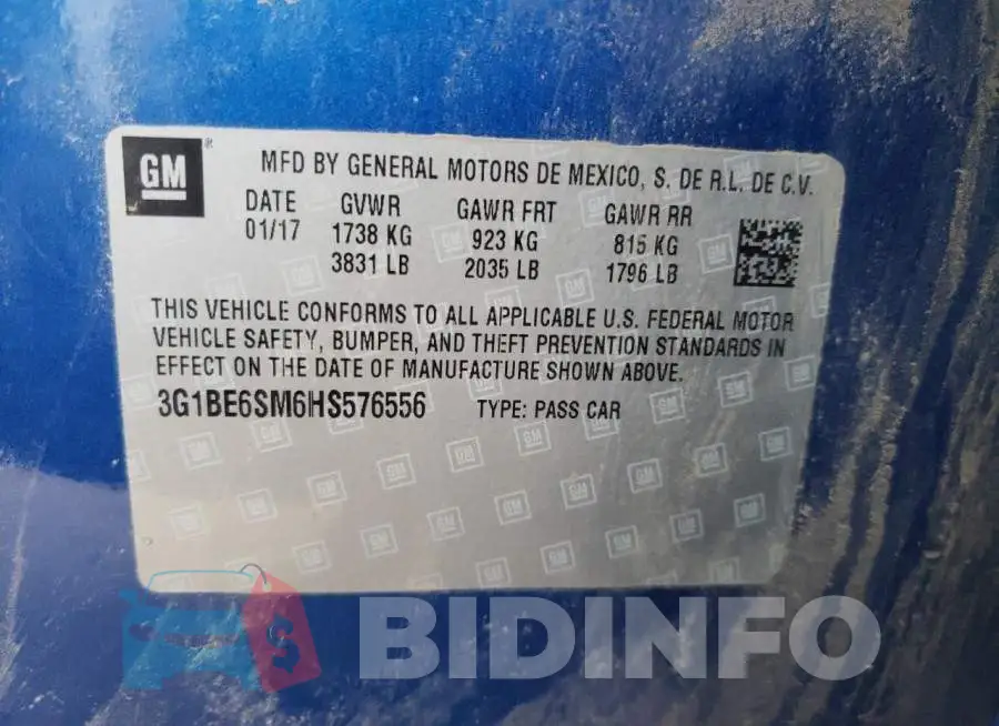 3G1BE6SM6HS576556 Photo# 10