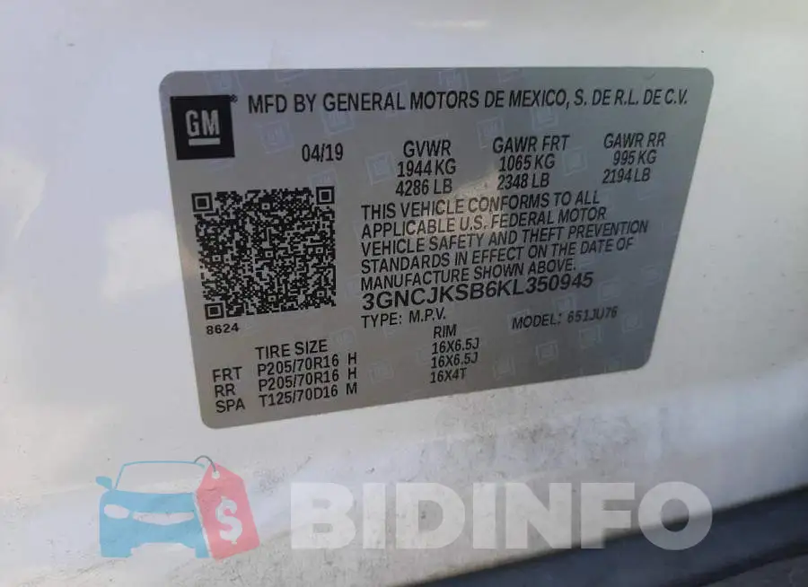 3GNCJKSB6KL350945 Photo# 10