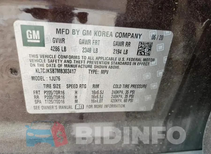 KL7CJKSB7MB303417 Photo# 10