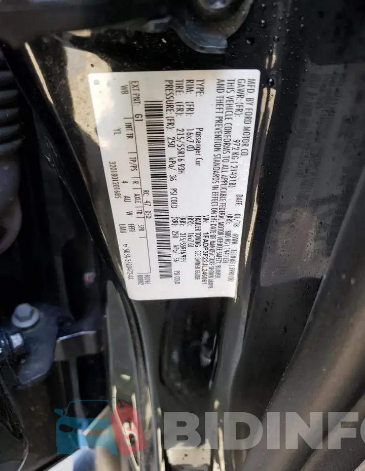 1FADP3F22JL246061 Photo# 10