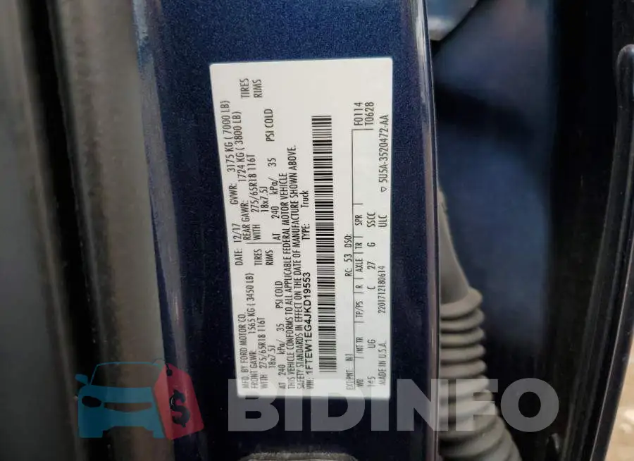 1FTEW1EG4JKD19553 Photo# 10