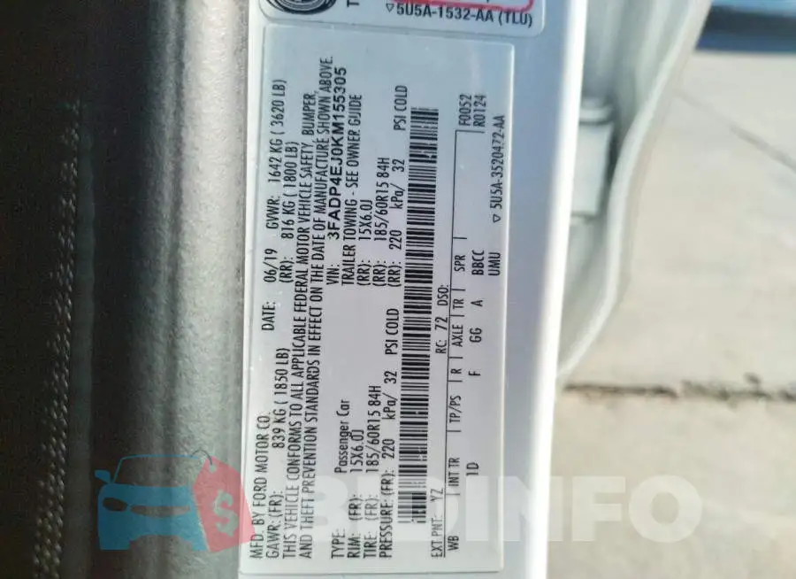 3FADP4EJ0KM155305 Photo# 10