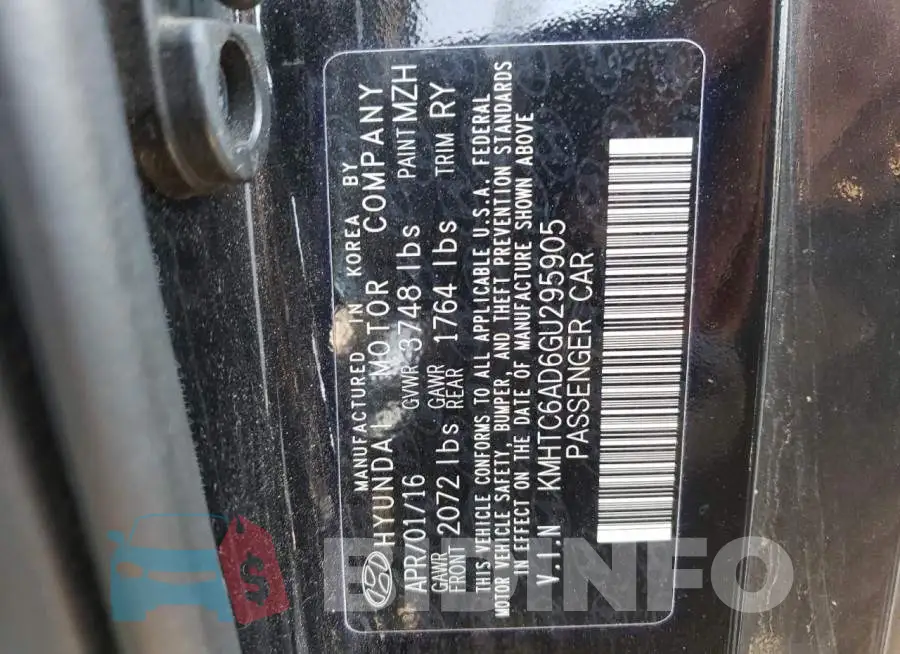 KMHTC6AD6GU295905 Photo# 10